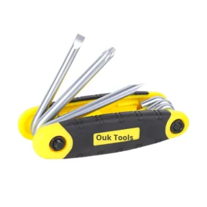 Manufacturer Metric Double End Folding Hex Key Set Ergonomic Anti Slip Handle Portable Torx Head Wrench DIY
