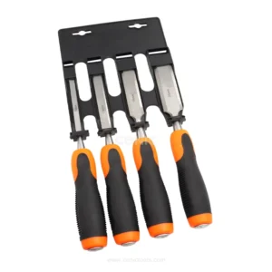 Manufacturer Supply Punching 4pcs Wood Chisel Set with Plastic Handle and Punch Nail