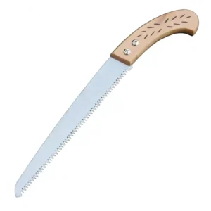 Manufacturer Wooden Handle Curved Saw 270mm Outdoor Logging Hand Saw for Gardening Tree Flower Pruning PVC Cutting