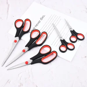 Manufacturer’s Two Color Rubber Plastic Stainless Steel Tailor’s Scissors Home Office Student Stationery Scissors