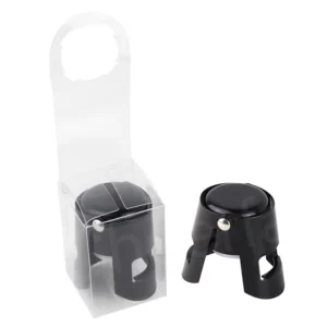 Metal Black Sparkling Champagne Wine Stopper Oem Non Spill Stainless Steel Home Bar Tools Champagne Sparkling Stopper