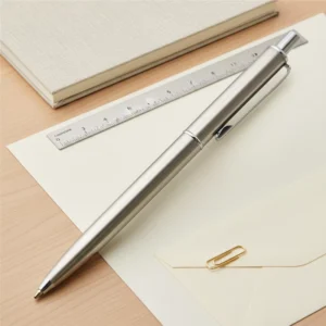 Metal Uni Ball Pens Engraving Logo Stainless Steel Barrel School Office Supplies Stationery for Students and Office