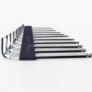 Metric Industrial Grade Hex Key Set Automotive Repair Multiple Sizes L Shape Handle Boxed