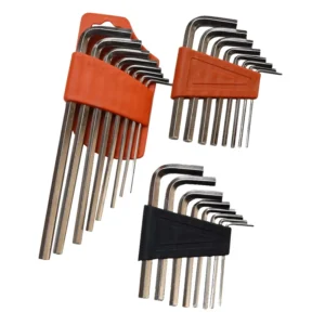 Metric Long Arm Hex Head Chrome Vanadium Steel Allen Wrench Set Nickel Plated Anticorrosion Imperial 9 Piece