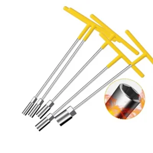 Metric Manual T Shape Socket Wrench Set Cross Shape Extended Hex Wrench Rubber Coated Car Motorcycle Tire Repair Tool