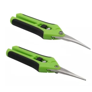 Micro-Tip Stainless Steel Garden Scissors Silver Bonsai Pruning Tools Plastic Handle DIY Flowers Fruit Picking PP Pruner Cutting