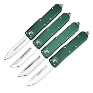 Micro UT Green Handle Outdoor Pocket Hunting Knife D2 Steel Aluminum Handle Tactical Knife EDC Tools
