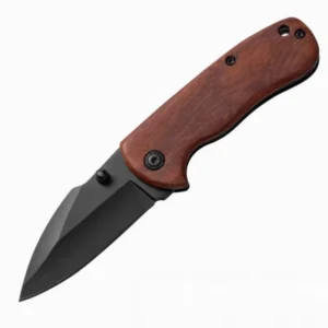 Mini 3cr13 Steel Blade 6cm Wooden Handle OEM EDC Durable Outdoor Camping Folding Pocket Knife