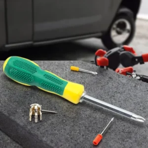 Mini Chrome Vanadium Steel Cordless Dual-purpose Plastic Handle Slotted Phillips Screwdriver