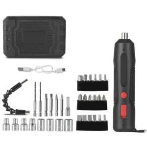 Mini Electric Screwdriver Magnet Rechargeable Cordless Drill Screwdriver for Bits Screwdriver Tools Set USB Charger