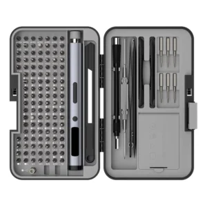 Mini Electric Screwdriver Set 166pcs with Strong Magnetic Bits High Torque 200r/min for DIY and Professional Repairs