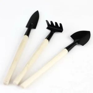 Mini Garden Tools Rake+Spade+Shovel Garden Decorations Miniatures Terrarium Figurines Tool 3pcs set