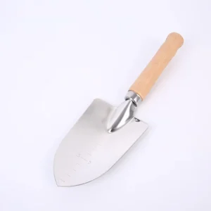 Mini Garden Tools Stainless Steel Seeding Spade Shovel Wooden Handle 8cm Blade Trench Digging Gardening Set Multifunction