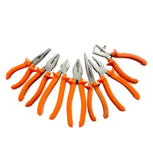 Mini Pliers 4.5″ Multi function 4 Pcs Mini Pliers Tool Set Include Combination & Long Nose & Diagonal & End Cutting Pliers Red