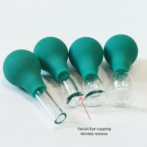 Mini Size Glass Facial Cupping Cups 4 Size Ventosa Vacuum Therapy Face Lift Eye Lip Cupping Massage Cup