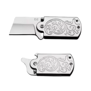 Mini Stainless Steel Handle Folding Knife Camping Self Defense Tactical Pocket Knife