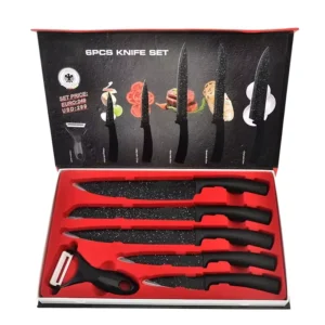 Modern Kitchen Stainless Steel Knife Sets 6pcs Germany Design Sharpeners Paring Knives Sustainable for Presents