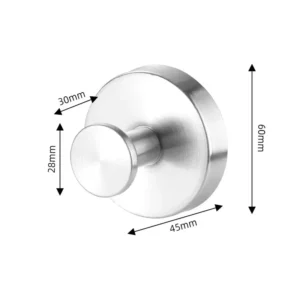 Modern Stainless Steel Polished Nickel Suction Cup No Drilling Robe Hooks Wall Mounted for Shower Bathroom