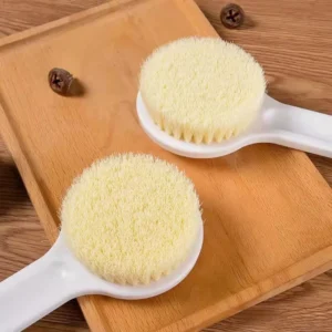 Multi Functional Long Handle Cleaning Brush White Soft Bristles with Round Head Design