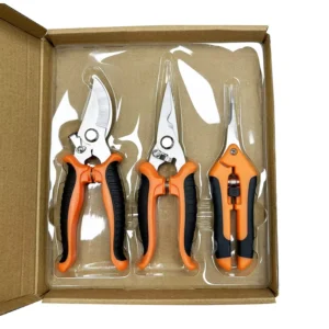 Multi Purpose Stainless Steel Gardening Pruner Set for Orchard Flower & Fruit Branch Pruning Picking Household Use A22