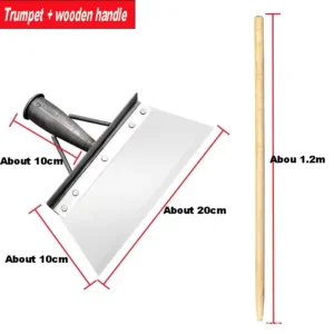 Multi Size Wooden Handle Square Manganese Steel Flat Shovel Heavy Duty Garden Spade Landscaping Cleaning Tool