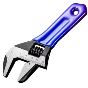 Multi functional Industrial grade Metric Adjustable Wrench 45 Steel 30 NM Max Torque Wide Jaw Short Handle