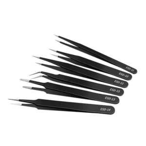 Multi purpose Anti static Stainless Steel Tweezers Sharp Eyelash Tweezers Eyebrow Tweezers