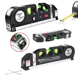 Multi purpose Horizon Vertical Cross Line with Tape Measure Leveler Beam Tool Laser Level for Picture Hanging