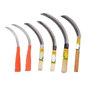 Multi size Agricultural Sickle Plastic Wood Handle Grass Sickle Serrated Rice Sickle