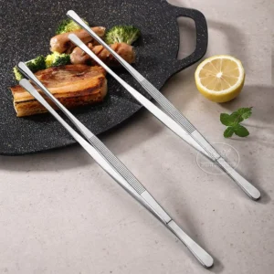 Multi use 30CM Chef Cooking Tweezer Serrated Tips Food Clip Stainless Steel Kitchen Gadgets Culinary Utensils Grilling Tongs