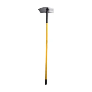 Multi-use Landscaping and Forestry Tool 48 Inch Handle Grill Ash Fire Rake Hoe for Fireplace Wood Stove
