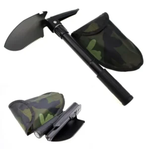 Multifunction Folding Shovel Survival Tool Saw Serrated Edge Pickaxe Camping Spade