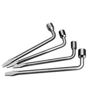 Multifunctional L type Metric Car Tire Removal Wrench Flat Head Pry Bar Tire Change Sleeve Labor Saving Manufacturers