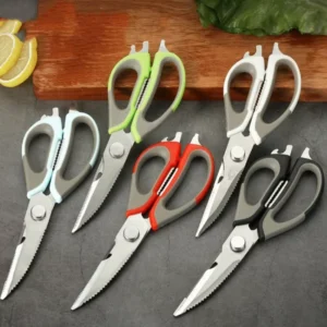 Multifunctional Magnetic Stainless Steel Kitchen Scissor for Cutting Chicken Bone Sharp Shears Scissors
