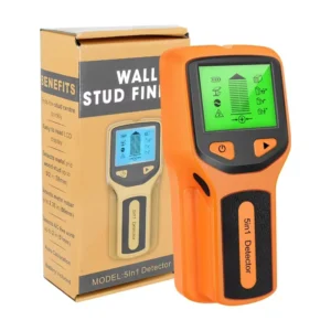 Multifunctional Metal Cable Detector 5 in 1 Wall Scanner Wood Stud Finder AC Voltage Live Cable Wires Depth Tracker Made Plastic