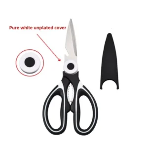 Multifunctional Powerful Stainless Steel Plastic Handle Kitchen Shears Scissors for Food Paper Cutting Household