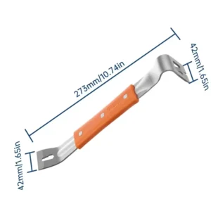 Multifunctional Stainless Steel Pry Bar Woodworking Nail Puller Scraper Flooring Installation Tool with High Hardness Blade