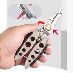Multifunctional Steel Wire Stripper Pliers & Cable Cutting Scissors Crimper Hardware Tools for Electricity OEM Customizable