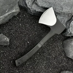Multifunctional Survival Hatchet Axe Head High Carbon Steel Flat Backed Outdoor Axe Comfortable Nylon Hiking DIY