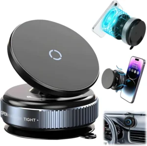 Multifunctional Vacuum Suction Cup Holder with Rotatable Multi Scene Vacuum Double sided Magnetic Suction Phone Holder