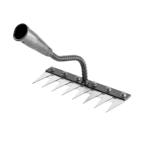 Multifunctional Wood Handle Steel Head Weeding Hoe Weeding Rake & Grass Rake for Soil Turning & Loosening Agricultural Use