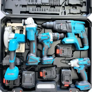 Multiple-piece Set Four-Piece Electric Tool Set with Multi-Functional Complete Lithium Battery for Multiple Tasks