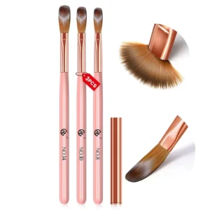 Nail Brush Set in Stock 3 Pieces in pink Box Wooden Stem Crystal Liner Nail Tools Nail Art Painting Brushes