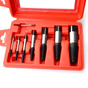 Naipu 8 Piece Damaged and Stripped Screw Extractor Set for Broken Bolt Extractor and Broken Water Pipe Remover