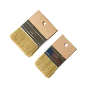 Natural Boar Bristle Brush with Beech Wood Handle for Plaster Metallic Wax Sand Scratching Professional Artisan Paint Finishes