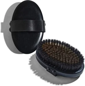Natural Handheld Wood Body Copper Dry Brush for Skin Dry Brushing Bath Brush
