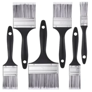 Natural White Bristle Custom Plastic Handle and PET Hair Wall Paint Brush