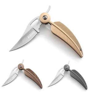 New Arrival Colorful RTS Low MOQ Folding Knife With Aluminum Handle for Gift