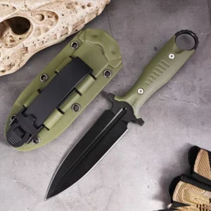 New High Quality Tactical Hunting Knife Fiberglass Handle Outdoor Survival Camping Knives Nylon Sheath OEM