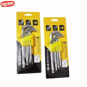 New Hot Selling Hand Tools Hex Keys 9 Pieces Long Arm Ball End Allen Torx Key Set 1.5-10mm T10-T50 Hardware Tools Hex keys